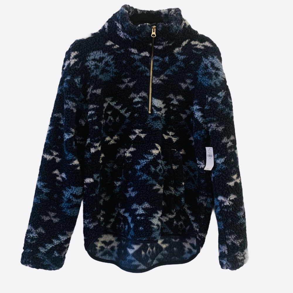 OLD NAVY | Patterned quarter zip Sherpa